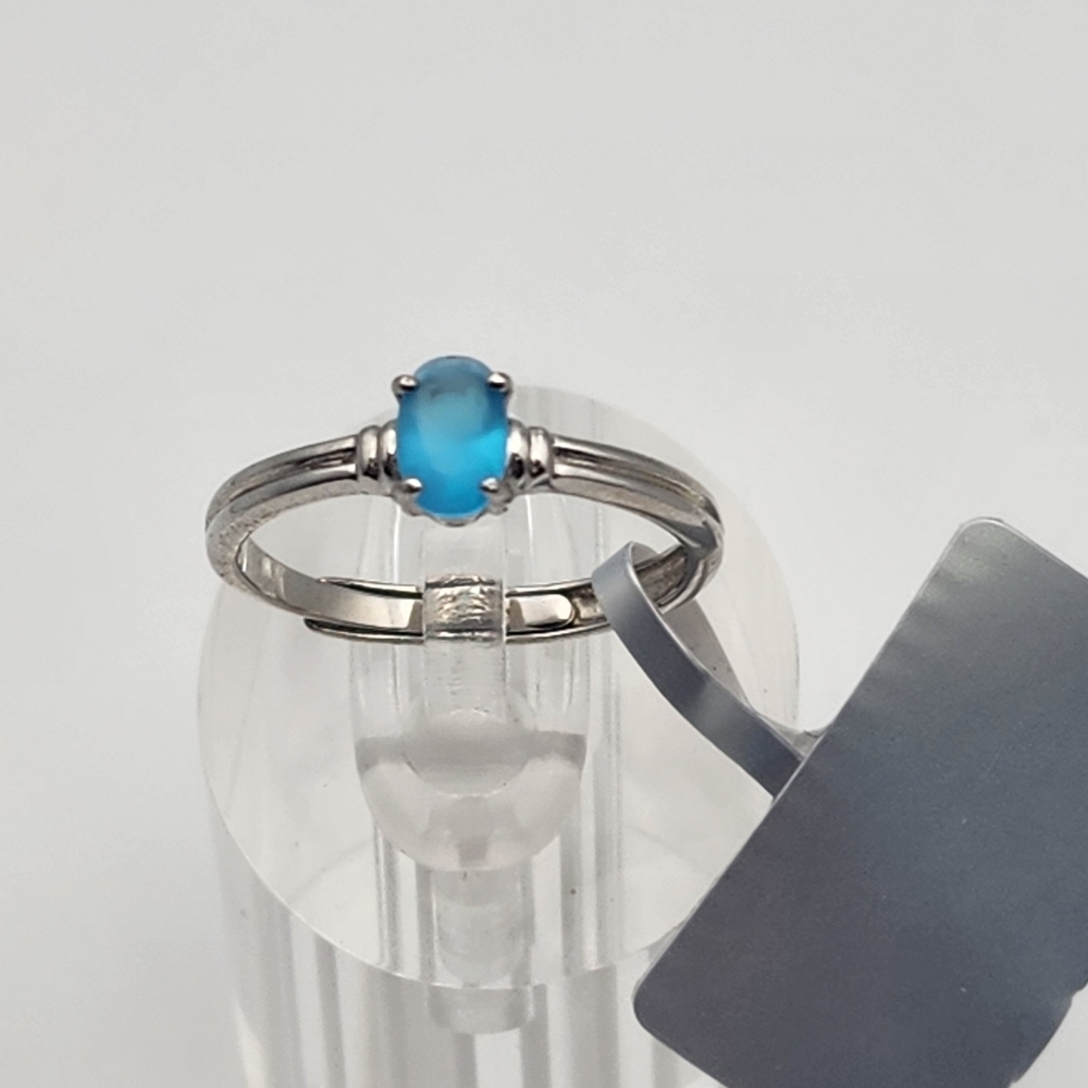 NWT Sterling Silver & Lab Created Topaz Adjustable Ring